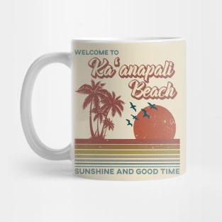 Ka'anapali Beach - Ka'anapali Beach Retro Sunset Mug